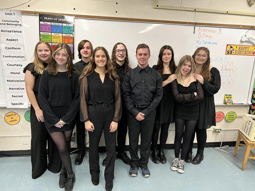 High School choral students