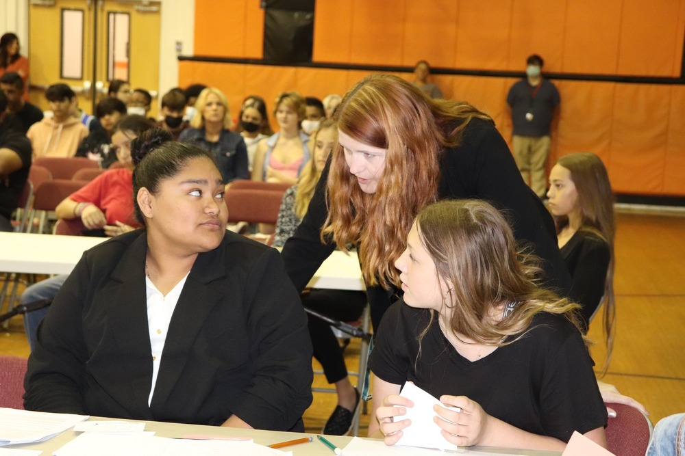 Students stage a mock trial