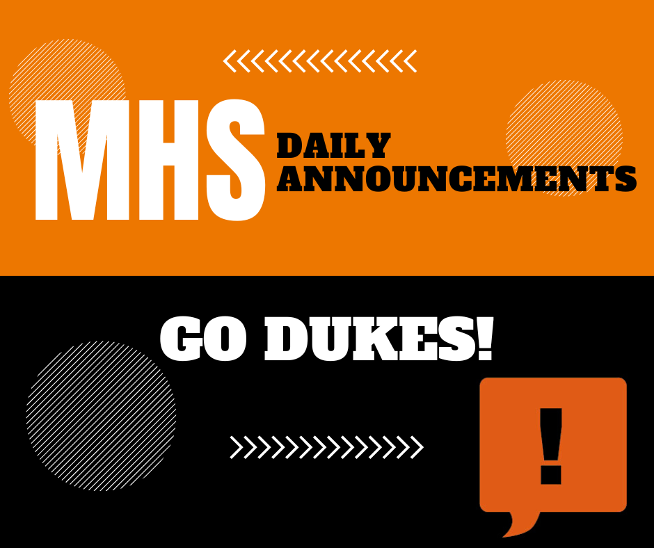 MHS Daily Announcements