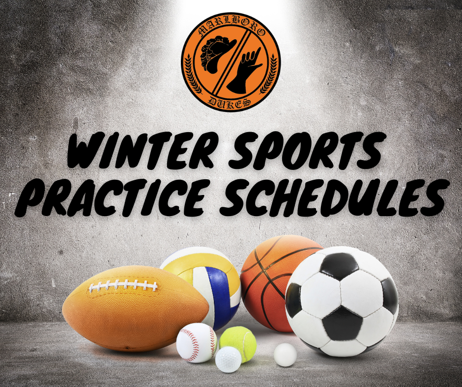 Winter sports practice schedules
