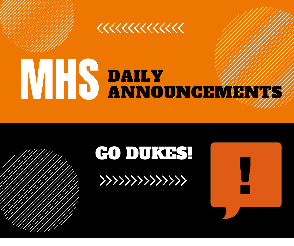 MHS Daily Announcements