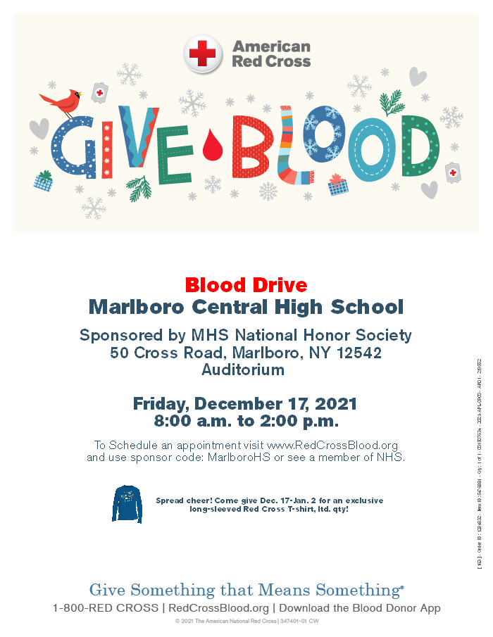 Nation Honor Society Blood Drive 12-17-21